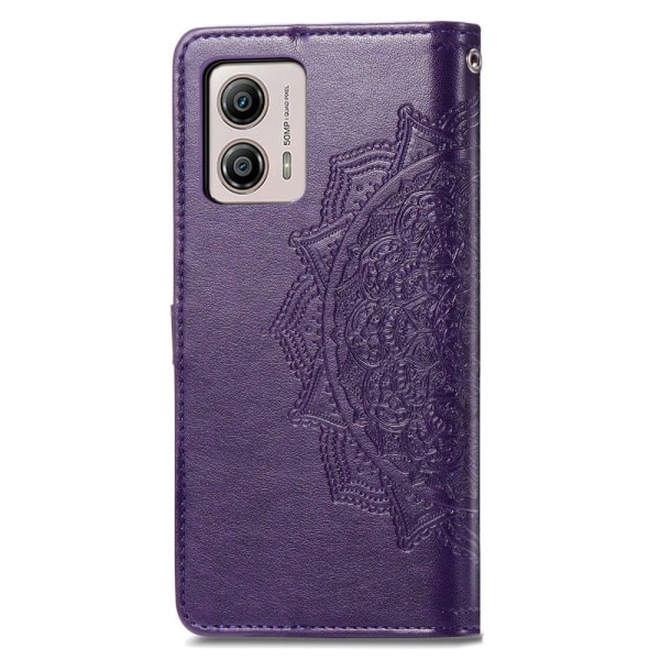 Mandala Motorola Moto G53 Flip Etui - Lilla Purple