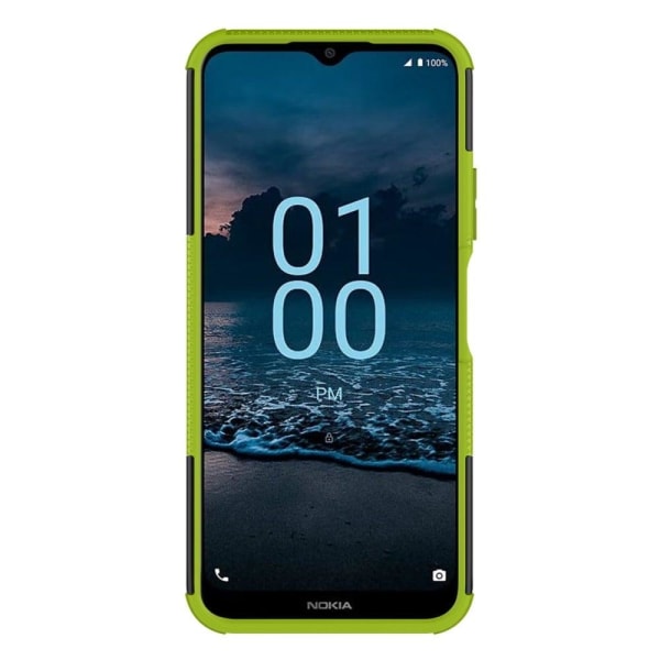 Kickstand cover with magnetic sheet for Nokia G100 - Green Grön