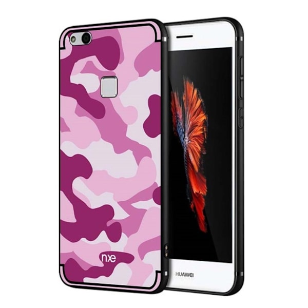 NXE Huawei P10 Lite Skal med en camouflage design - Rosa Rosa