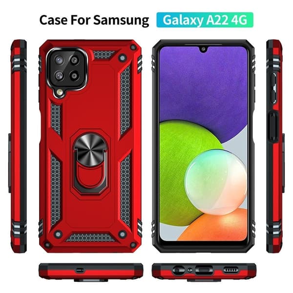Bofink Combat Samsung Galaxy A22 4G deksel - Rød Red