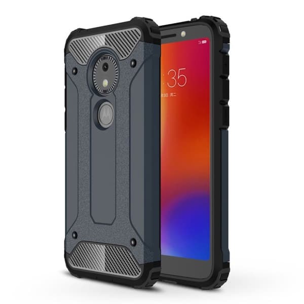 Motorola Moto E5 Play Armor Guard Hybrid Etui - Mörkblå Blue