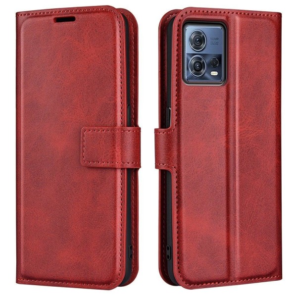 Hållbart konstläder Motorola Moto S30 Pro fodral med plånbok - R Röd