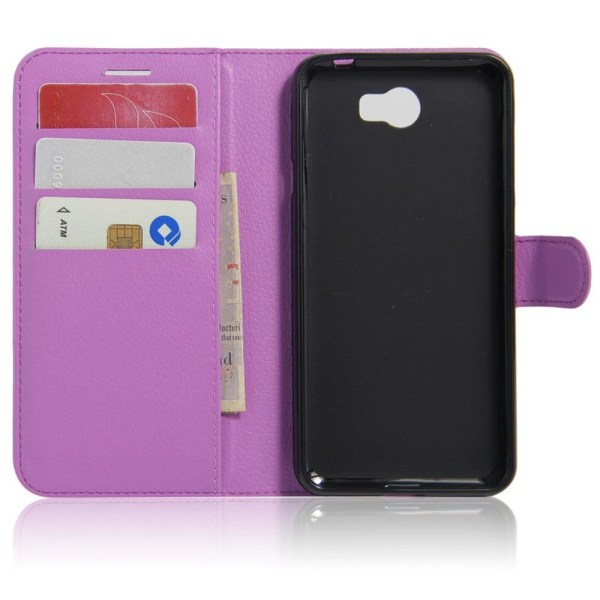 Huawei Y5 II etui i Lychee skind - Lilla Purple