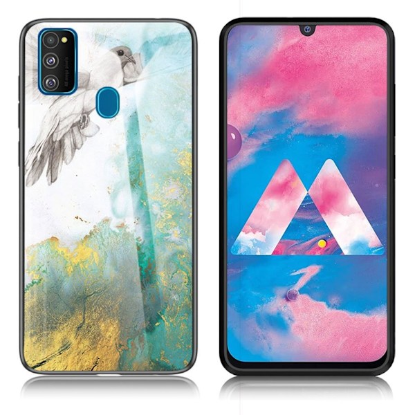 Fantasy Marmor Samsung Galaxy M30s skal - Flygande Duva multifärg