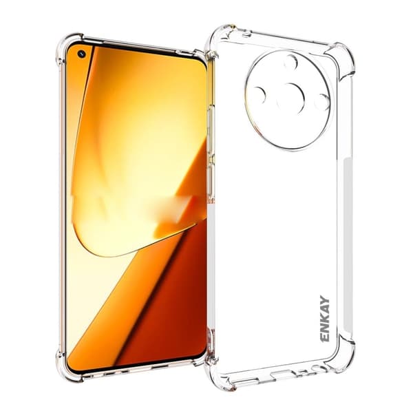 ENKAY klart faldsikkert etui til Realme 11 Transparent