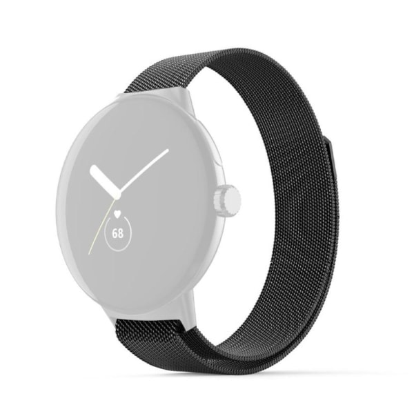 Google Pixel Watch klockarmband i rostfritt stål - Svart Svart