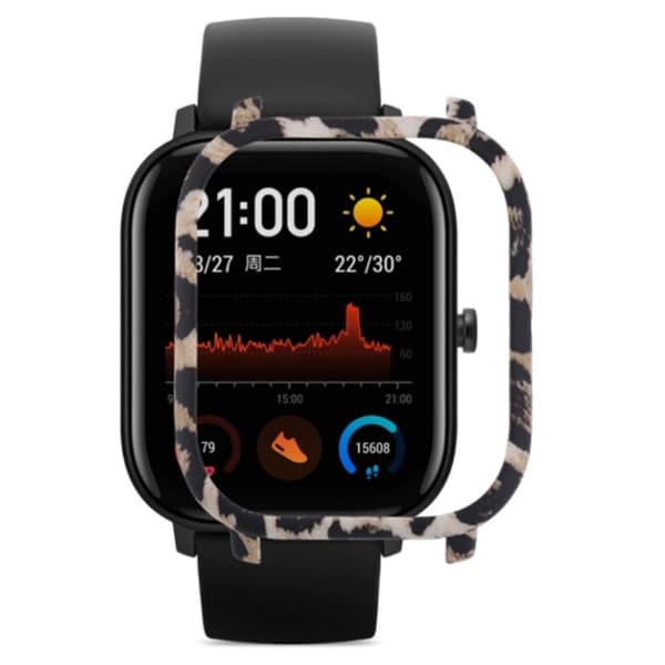Huami Amazfit GTS Fodral Hårt mönster tryckt skyddande ramskydd - Leopardtryck multifärg