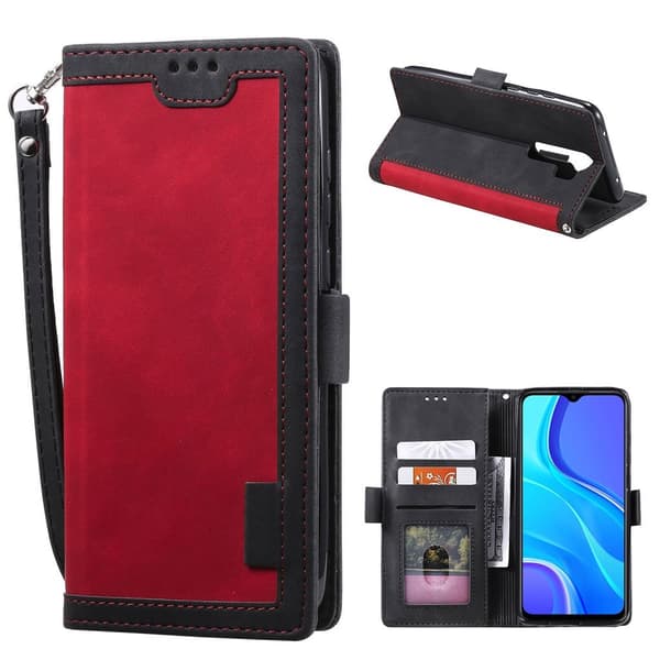 Surburbian Xiaomi Redmi 9 Flippetui - Rød Red