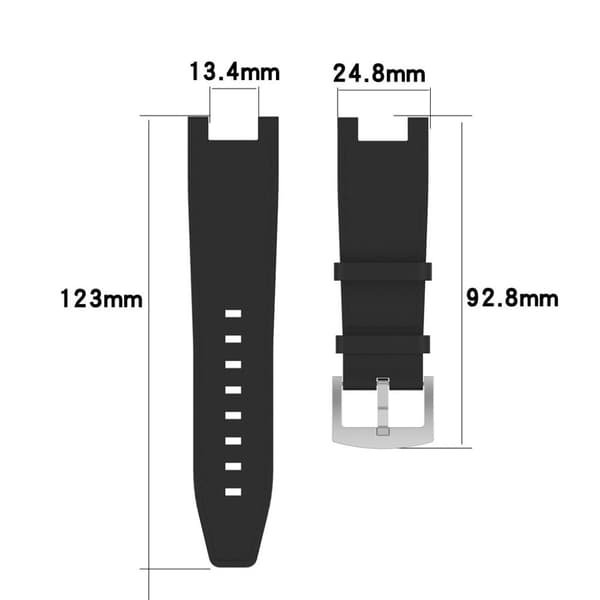 Amazfit T-Rex naudannahkainen kellonauha - Musta Black