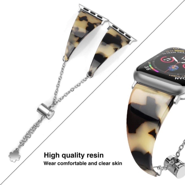 Apple Watch Series 5 44mm fleksibel elegant Urrem - Grå / Hvid Silver grey