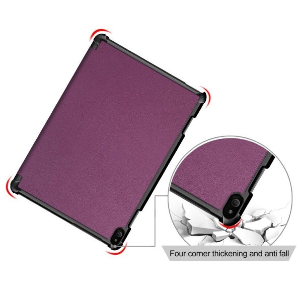 Lenovo Tab P10 smart læder flip etui - Lilla Purple