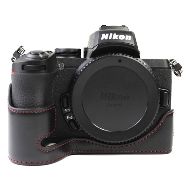 Nikon Z50 slidstærkt læderetui - Sort Black