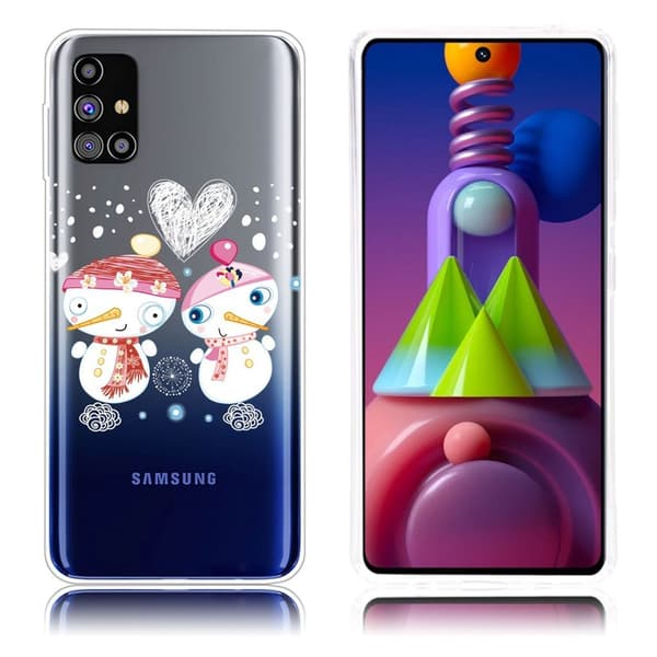 Christmas Samsung Galaxy M51 etui - Snowman Lover White