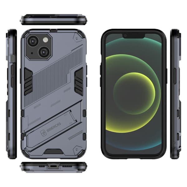 Shockproof Hybrid Deksel med A Modern Touch til iPhone 14 - Mørkeblå Blue