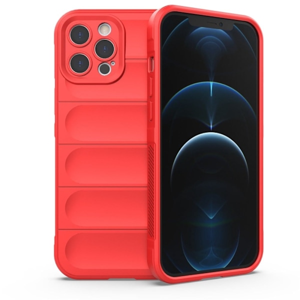 iPhone 12 Pro Max 6,7 tommer fleksibelt telefonbeskyttelsesetui, anti-fald robust bagside cover - Rød Red