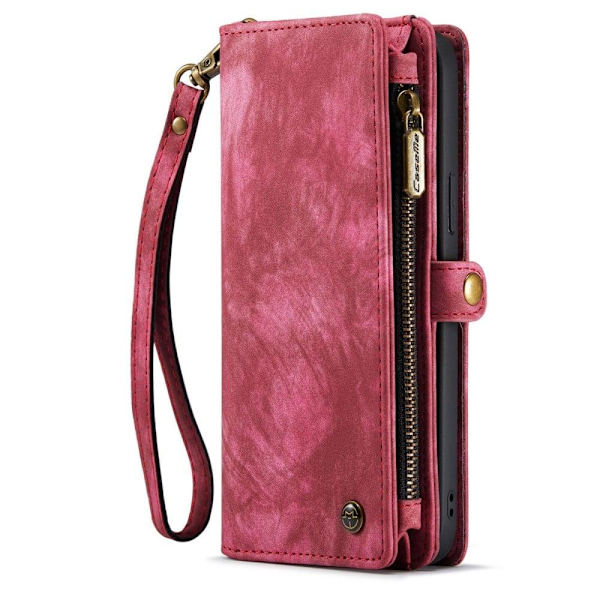 CaseMe iPhone 14 etui med lynlås & pung - Rød Red