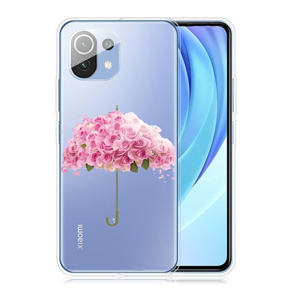 Deco Xiaomi Mi 11 Lite 5G / 11 Lite Etui - Blomst Paraply Pink