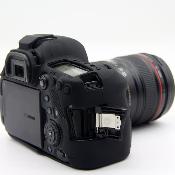 Canon EOS 6D Mark II kameraskydd silikon ekovänlig flexibel - Svart Svart
