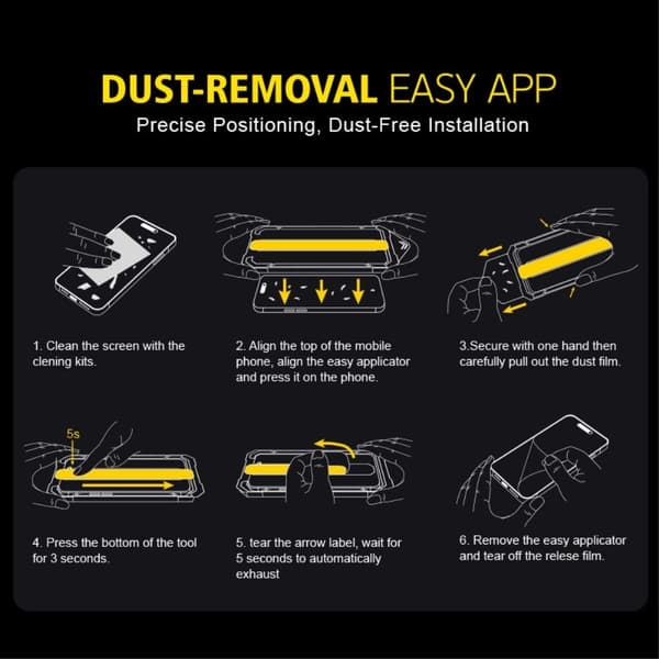 iPhone 11 Pro / Xs / X tempered glass screen protector with tool Transparent
