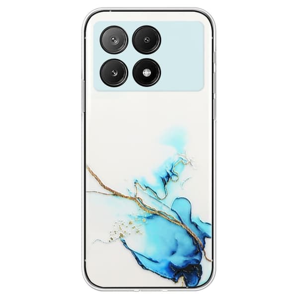 Marmordesign Xiaomi Redmi K70E / Xiaomi Poco X6 Pro deksel - Blå Blue