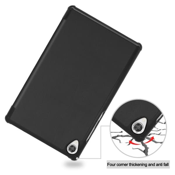 Lenovo Tab M8 cool tri-fold læder flip case - Sort Black