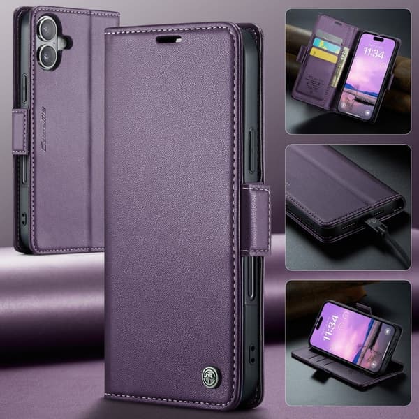 CaseMe iPhone 16 Plus smooth etui - Lilla Purple