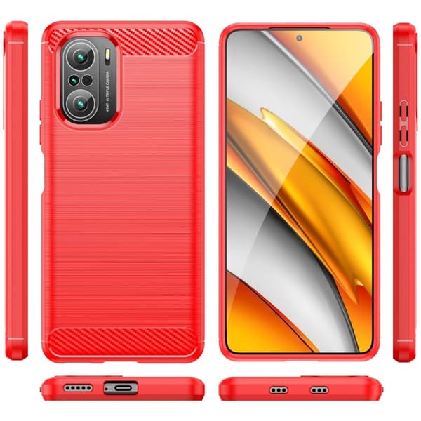 Carbon Flex Etui Xiaomi Mi 11X / 11x Pro / K40 Pro Plus - Rød Red