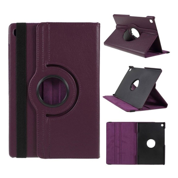 Samsung Galaxy Tab S5e litchi lædercover - lilla Purple