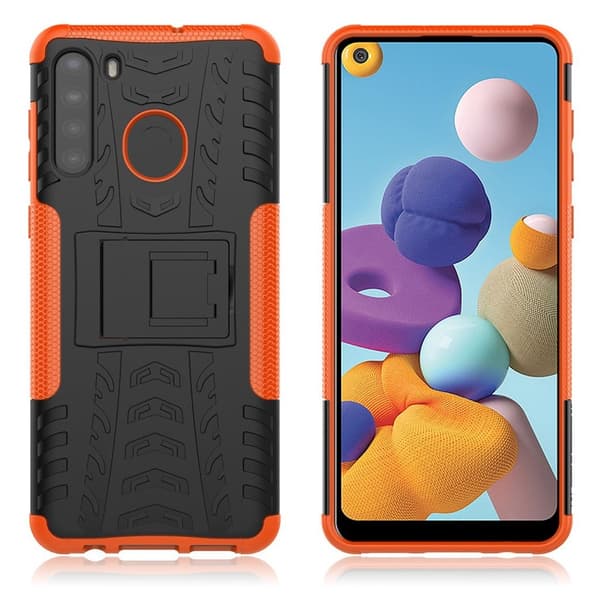 Offroad kuoret - Samsung Galaxy A21 - Oranssi Orange