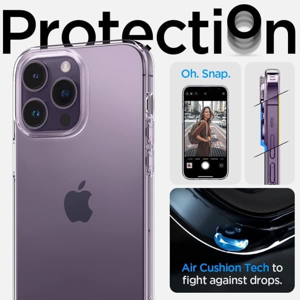 Ultrasmalt transparent fodral för iPhone 15 Pro Transparent