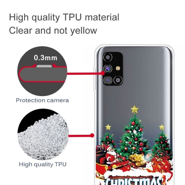 Christmas Samsung Galaxy M51 etui - Santa in Shed Multicolor
