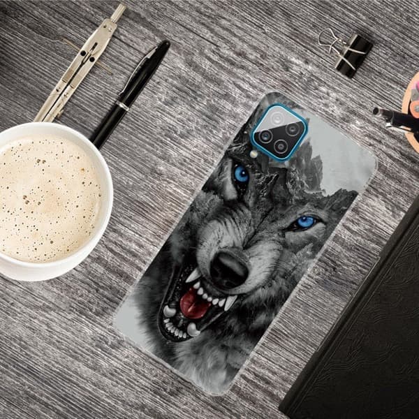 Deco Samsung Galaxy A12 5G Etui - Sint Ulv Silver grey