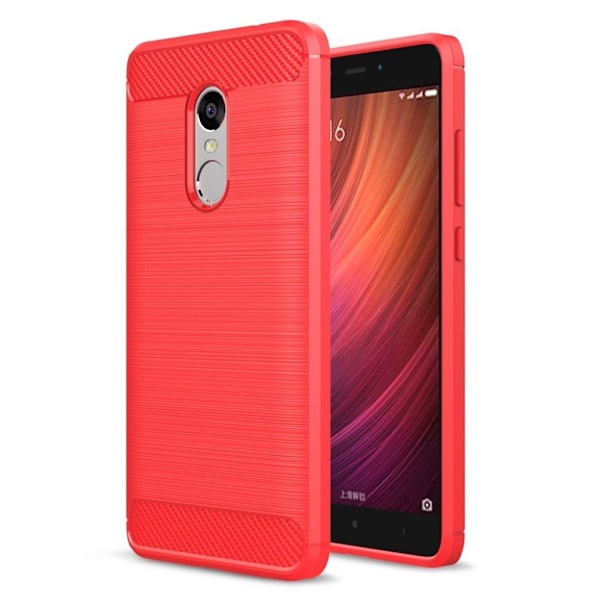 Bremer Xiaomi Redmi Note 4 Joustava Hiilikuitu Muovikuori - Punainen Red