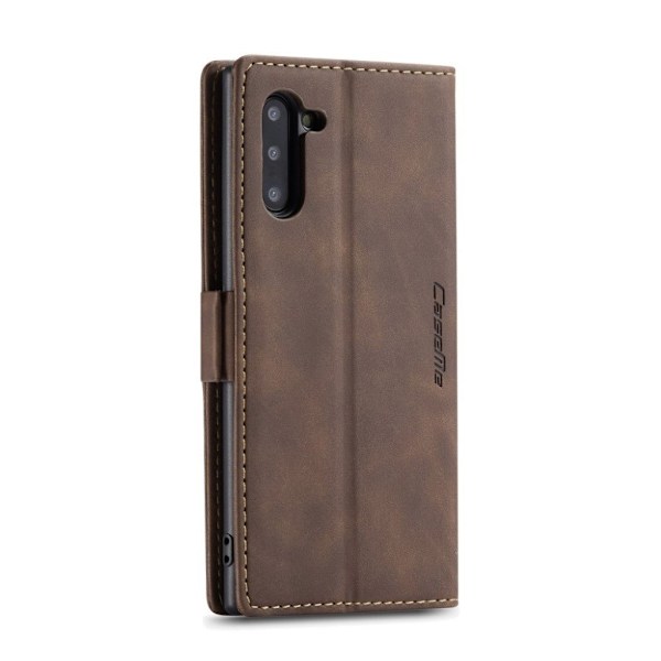 CaseMe Samsung Galaxy Note 10 Vintage kotelot - Tumman ruskea Brown