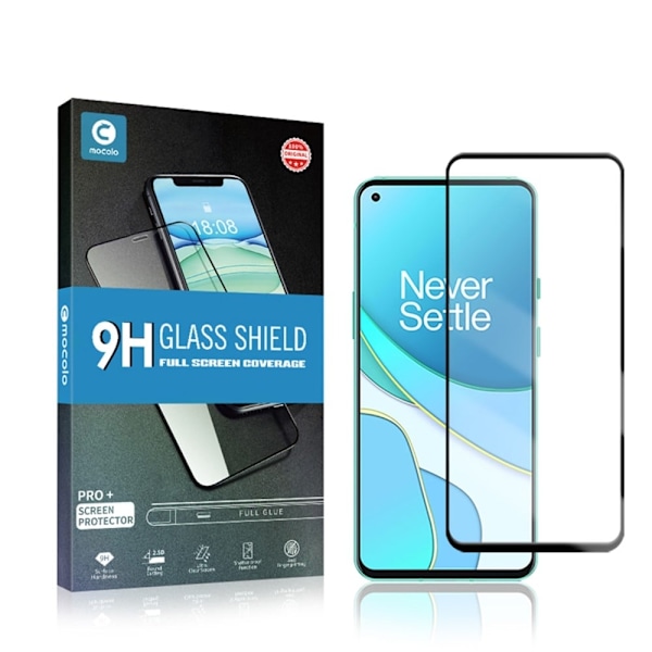 MOCOLO HD OnePlus 9 / OnePlus 8T skærmbeskytter i hærdet glas - Sort Udgave Transparent