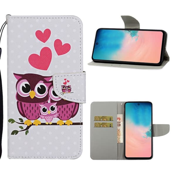 Wonderland Samsung Galaxy Note 20 veske - Ugle familie Multicolor