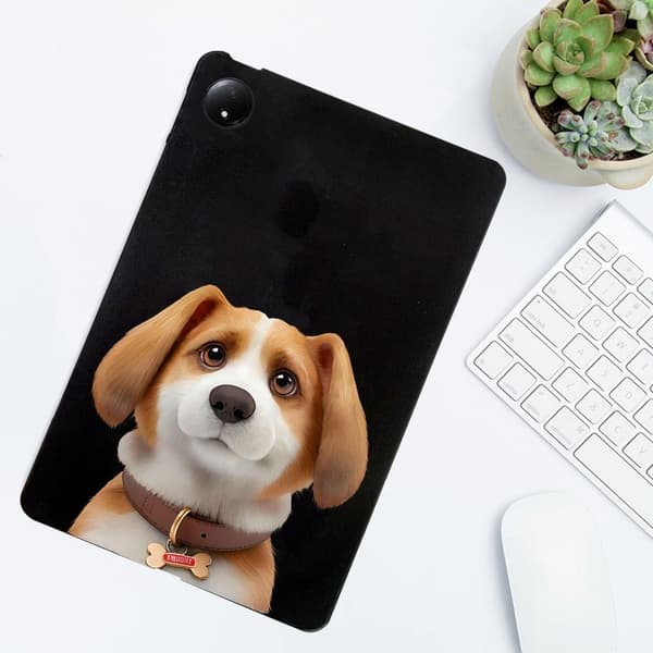 Xiaomi Redmi Pad SE 4G 8.7 inch Case Pattern Printing Slim Flexible Tablet Protective Cover - Harrier Beagle Brown