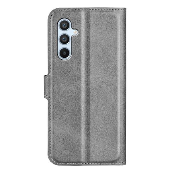 Læderetui med Pung til Samsung Galaxy A54 - Grå Silver grey