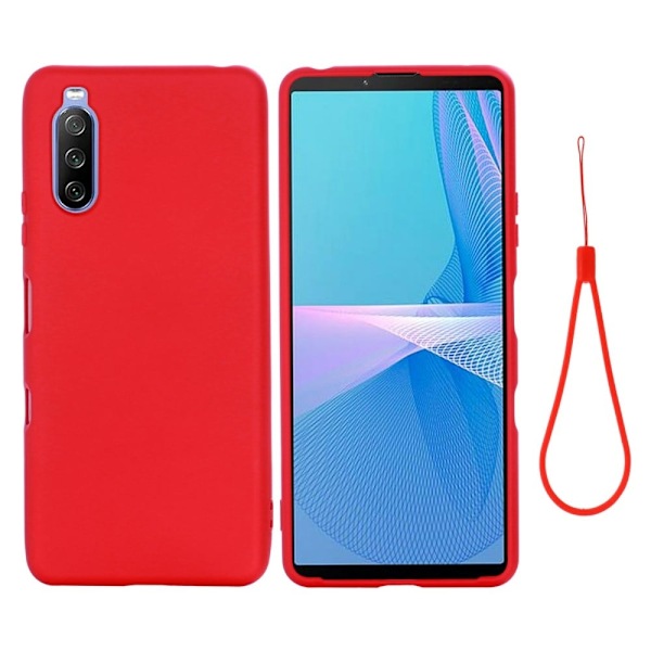 Matte Liquid Sony Xperia 10 III silikone cover - Rød Red