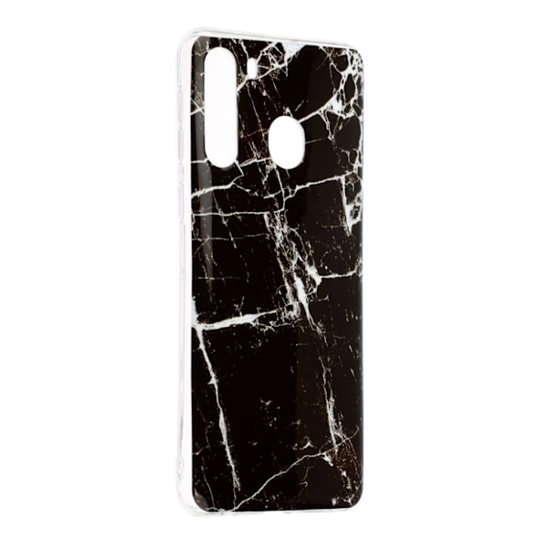 Marble Samsung Galaxy A21 Cover - Sort marmor Black