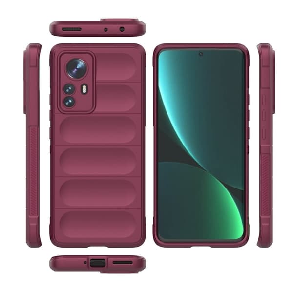 Mjukt greppformat Xiaomi 12S Pro / Xiaomi 12 Pro skal - Röd Röd