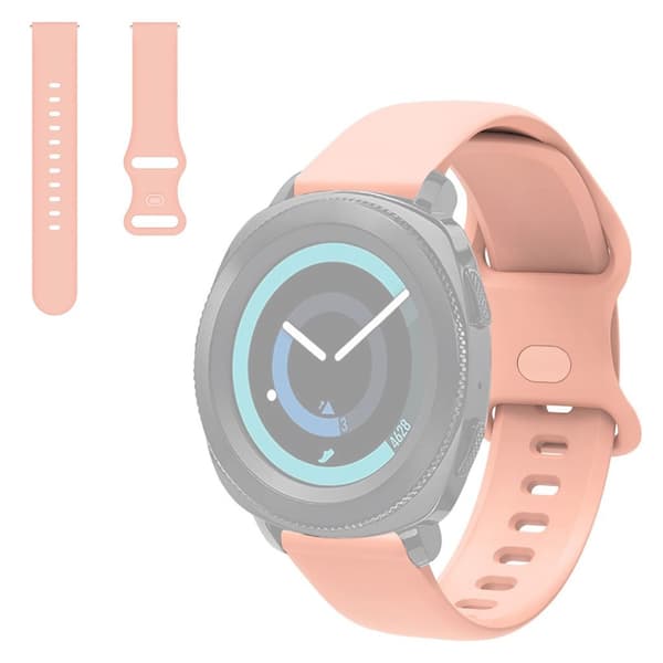 22mm Universal enkel silikone urrem - Lyserød Pink