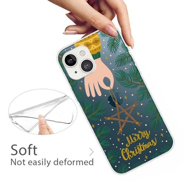 Julfodral till iPhone 14 - Jul Femuddig Stjärna Grön