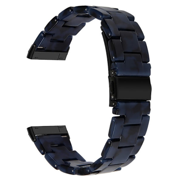 Fitbit Sense 2 / Versa 4 harpiksrem med metalspænde - Mørkeblå Blue
