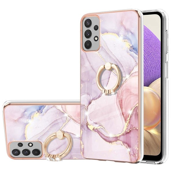 Marmormotiv Samsung Galaxy M32 5G / Samsung Galaxy A32 5G skal - Roséguld Marmor Dimma Rosa