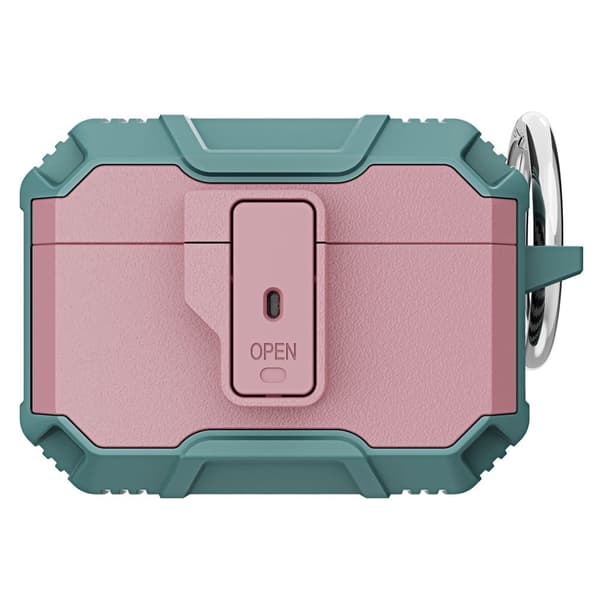 AirPods Pro laddningsfodral - Grågrön / Rosa Rosa