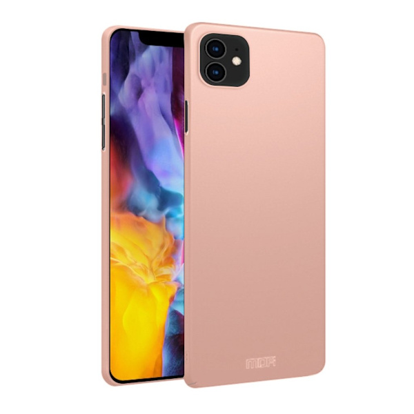 MOFI iPhone 12 Pro / iPhone 12 slim shield kotelot - Ruusukulta Pink