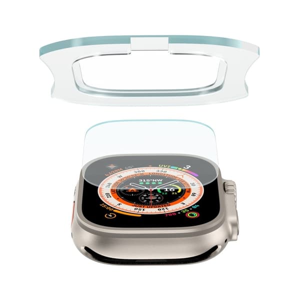 Apple Watch Ultra / Ultra 2 49mm Screen Protector Tempered Glass Film with Auto Alignment Tool Kit Transparent