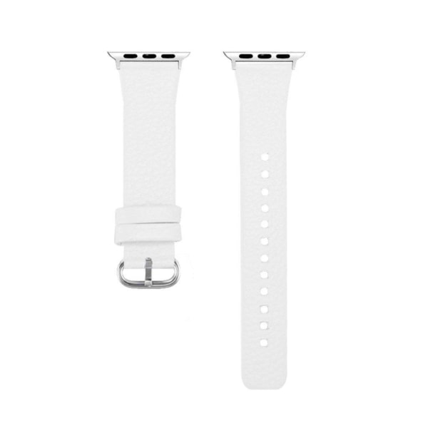 Apple Watch Series 3/2/1 42mm litchi texture watch band - White White
