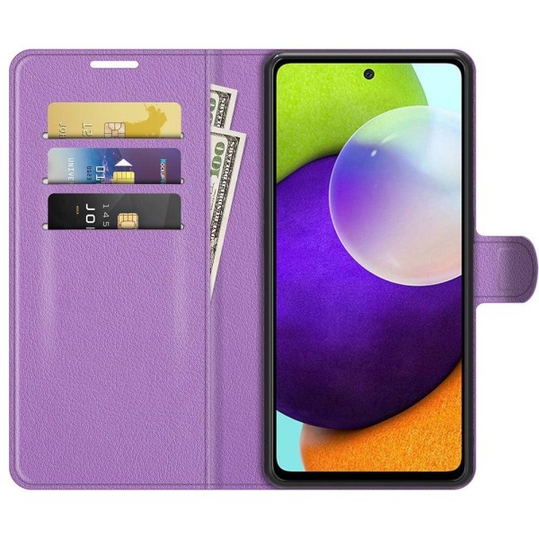 Classic Samsung Galaxy A52s 5G / A52 5g / A52 Läppäkotelo - Violetti Purple